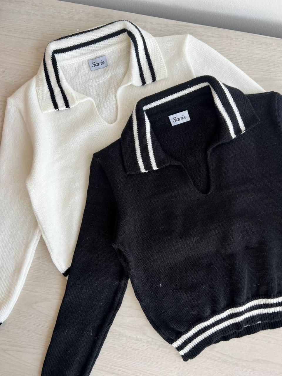 SUETER ESTILO POLO CON CUELLO