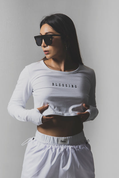 CROP TOP BLESSING BLANCO