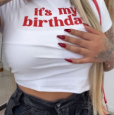 CROP TOP  BIRTHDAY