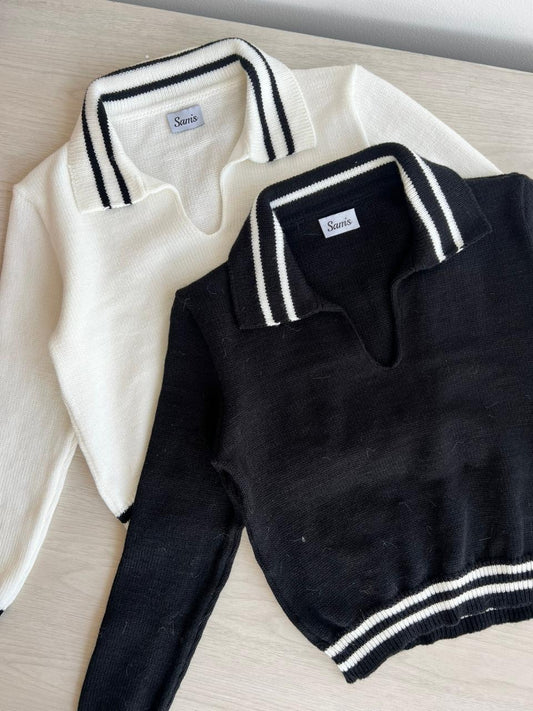 SUETER ESTILO POLO CON CUELLO