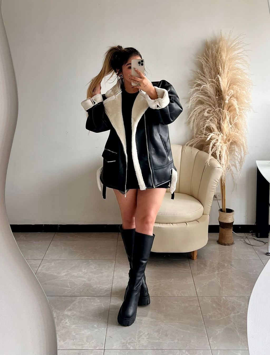 CHAMARRA OVEJERA OVERSIZE