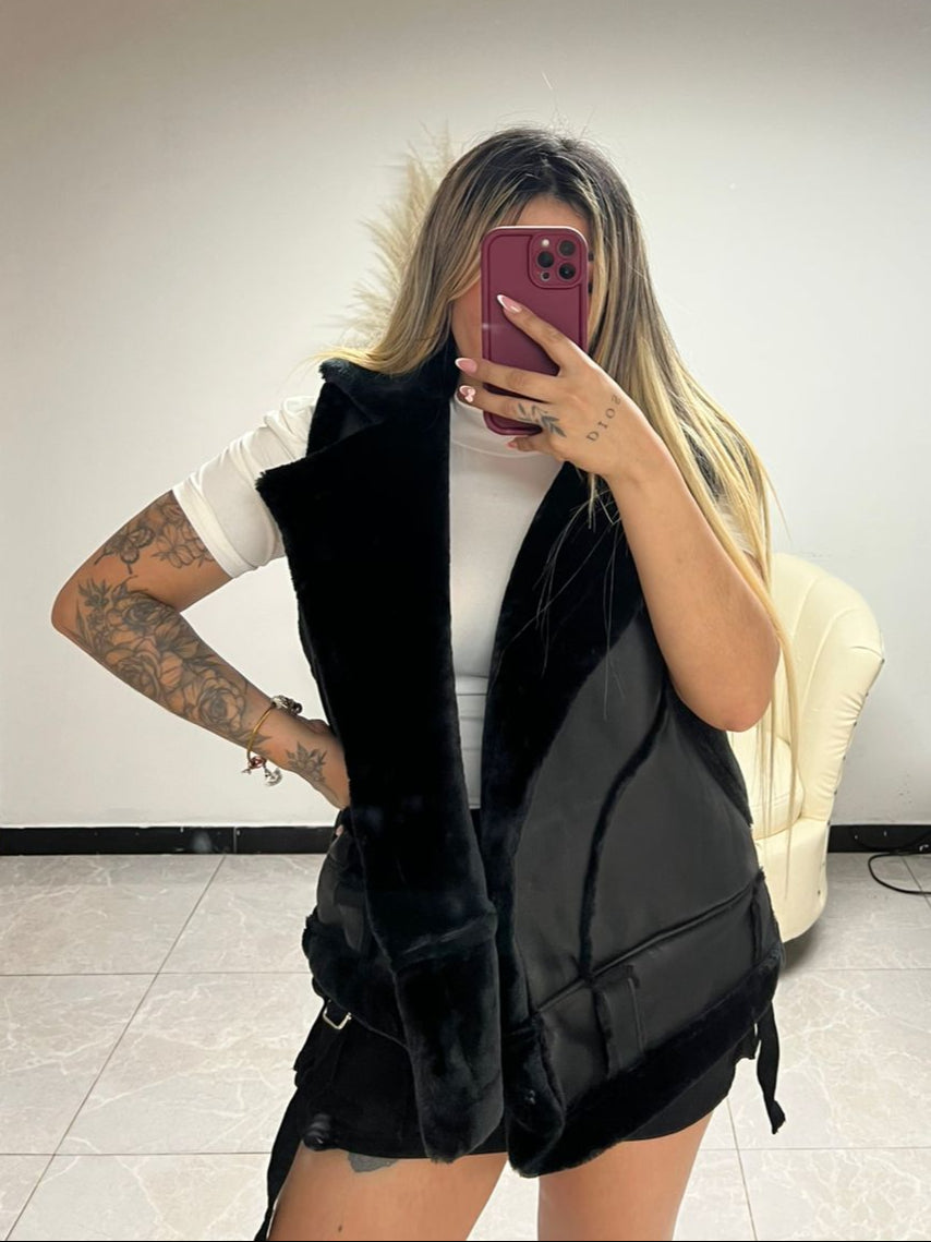 CHALECO OVERSIZE PELUCHE