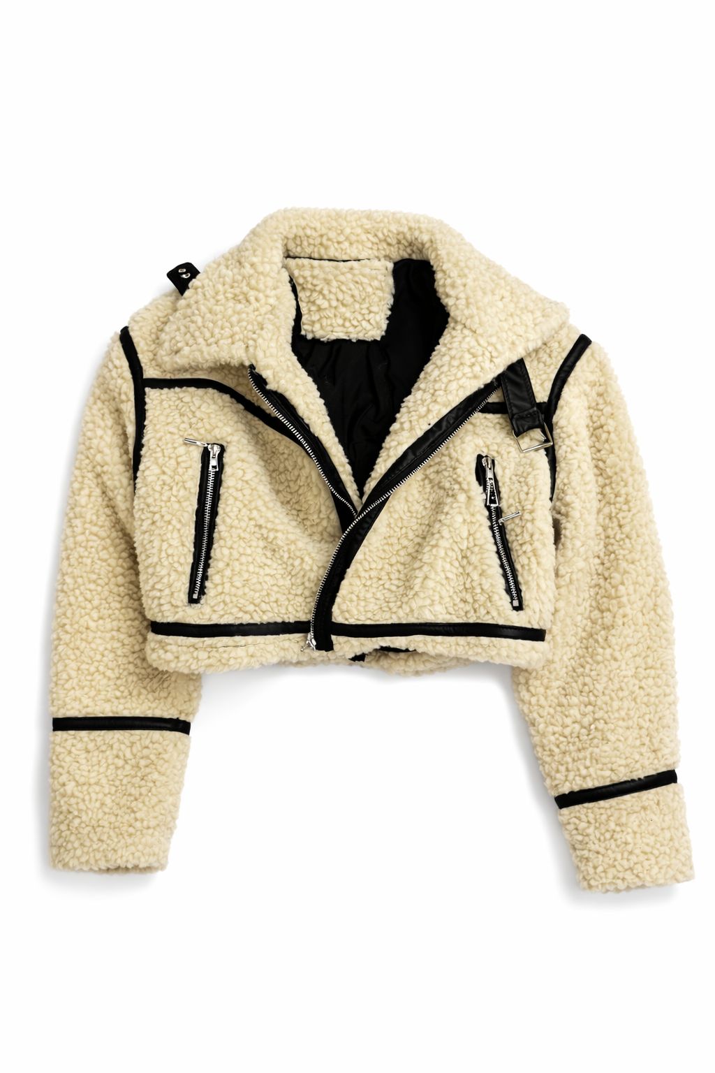 CHAQUETA TEDDY CROPPED