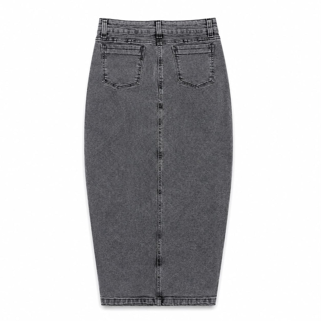 FALDA GRIS LARGA