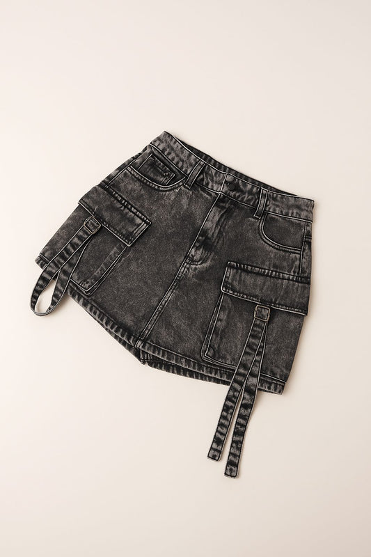 FALDA SHORT GRIS