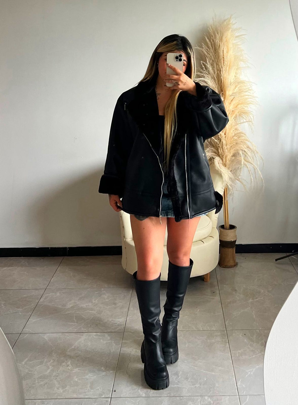 CHAMARRA OVEJERA OVERSIZE