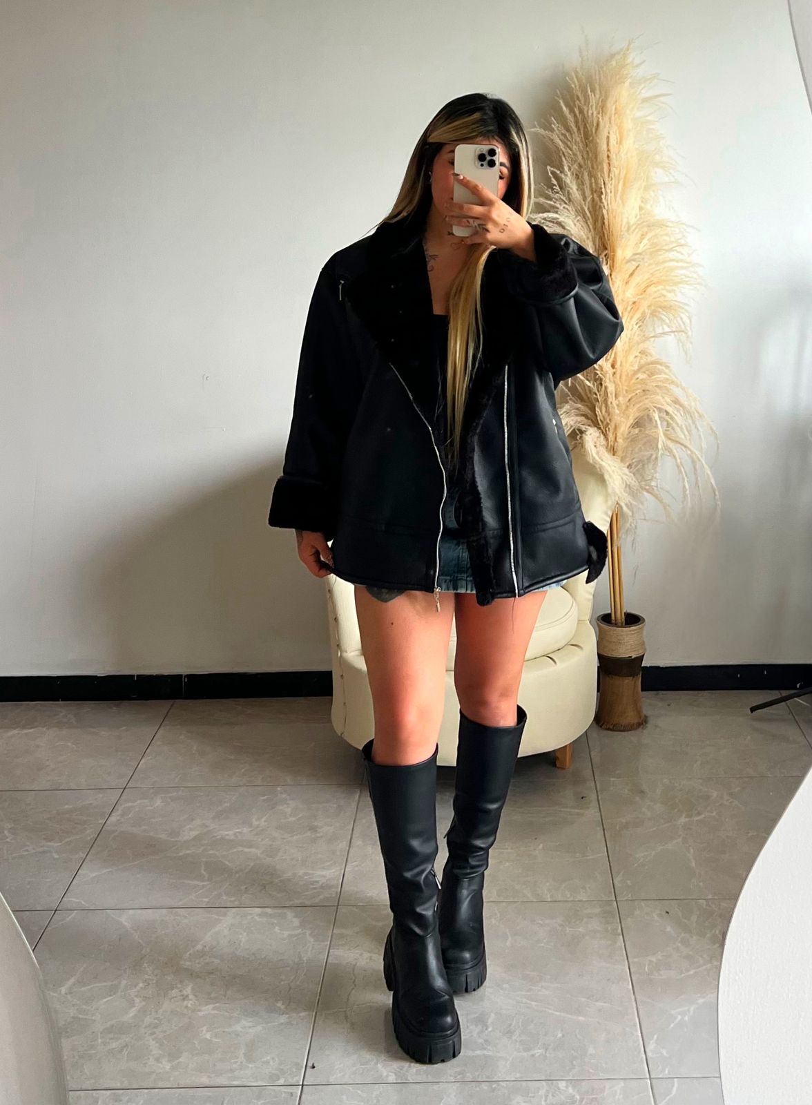 CHAMARRA OVEJERA OVERSIZE