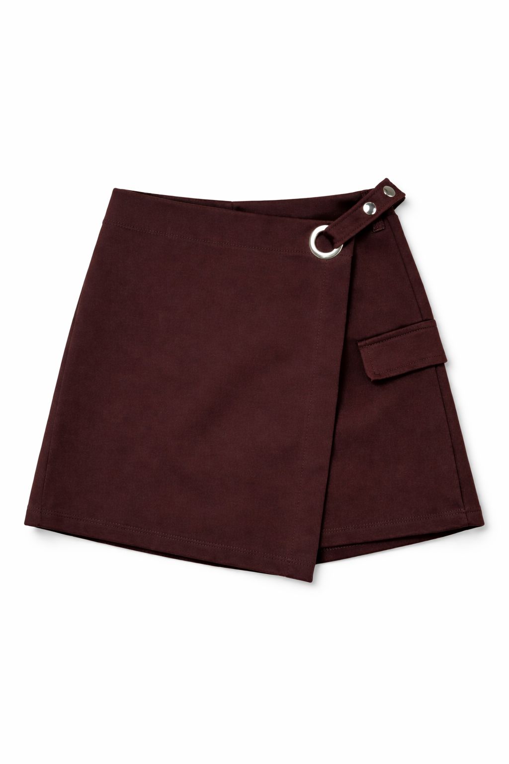 Falda Short Tipo Sastre con Herraje